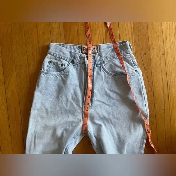 90s Vintage High Waisted Forenza Light Wash Jeans - Picture 12 of 13